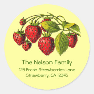 Fresh Strawberries Address Label