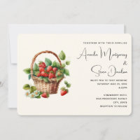 Fresh Strawberries in a Wicker Basket Wedding