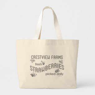 FRESH STRAWBERRIES LARGE TOTE BAG