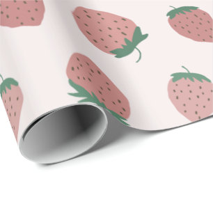 Fresh Strawberries pattern Wrapping Paper