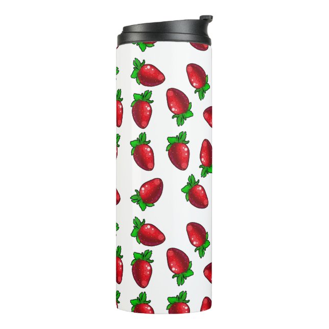 Fresh Strawberries Thermal Tumbler (Rotated Left)