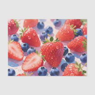 Fresh Strawberry Blueberry Burst Tissue Paper