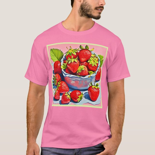 Fresh Strawberry Bowl T-Shirt (Front)