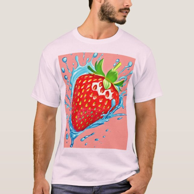 Fresh Strawberry Burst T-Shirt (Front)