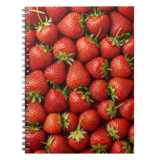 Fresh Strawberry Fields Repeating Pattern Notebook
