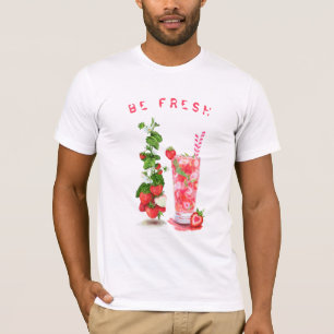 Fresh Strawberry Juice Cool Drink - Hot Summer T-Shirt