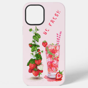 Fresh Strawberry Juice Cool Drink - Summer Fruit iPhone 12 Pro Max Case