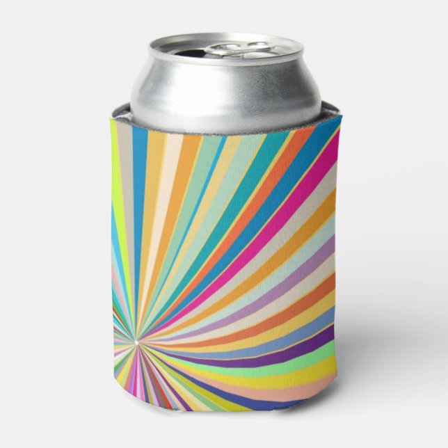 Fresh striped background can cooler (Can Front)