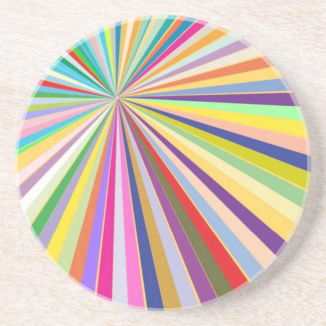 Fresh striped background coaster (Front)