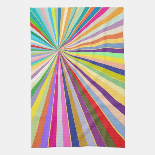 Fresh striped background tea towel (Vertical)