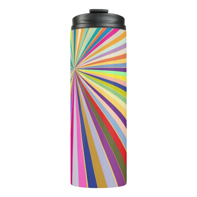 Fresh striped background thermal tumbler (Front)