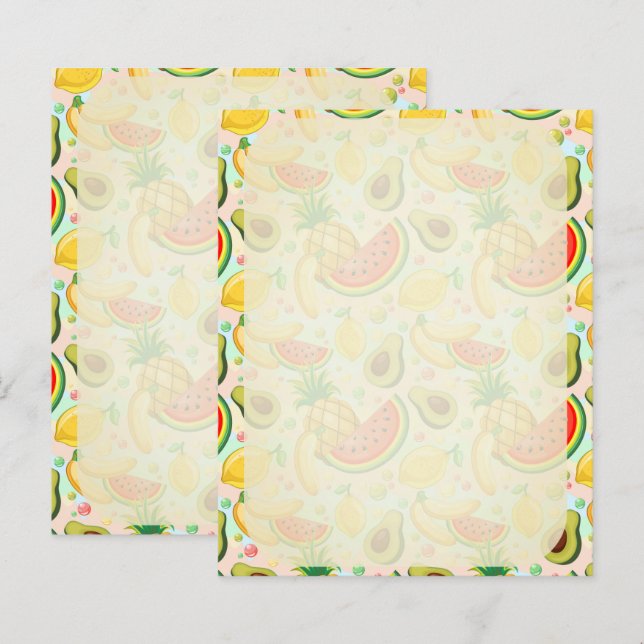 Fresh Summer Fruits Pattern (Front/Back)