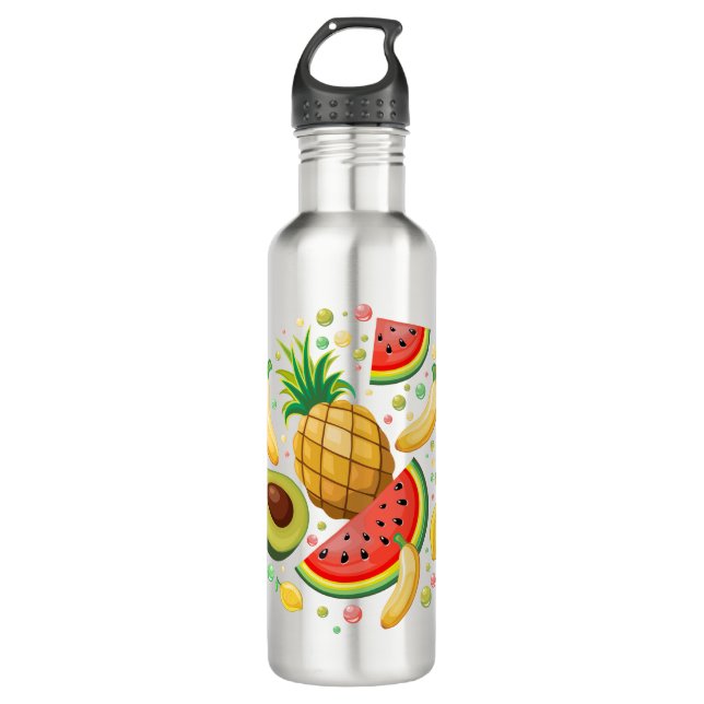 Fresh Summer Fruits Pattern 710 Ml Water Bottle (Front)