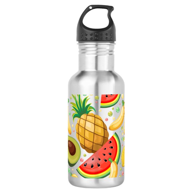 Fresh Summer Fruits Pattern 710 Ml Water Bottle (Front)
