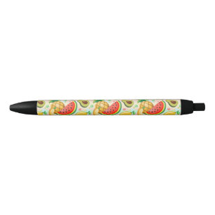Fresh Summer Fruits Pattern Black Ink Pen