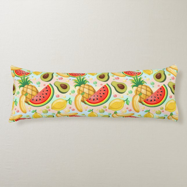 Fresh Summer Fruits Pattern Body Cushion (Front)