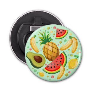 Fresh Summer Fruits Pattern Bottle Opener