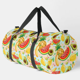 Fresh Summer Fruits Pattern Duffle Bag