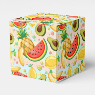 Fresh Summer Fruits Pattern Favour Box