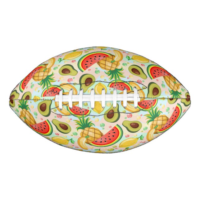 Fresh Summer Fruits Pattern Football (Front)