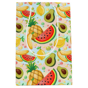 Fresh Summer Fruits Pattern Medium Gift Bag