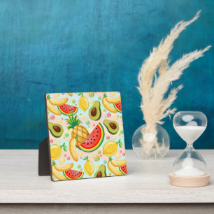Fresh Summer Fruits Pattern Plaque