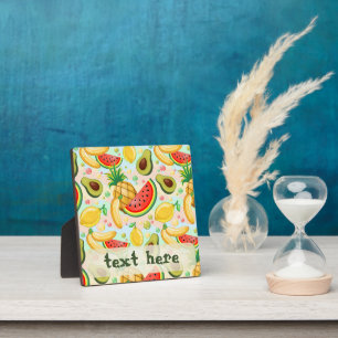Fresh Summer Fruits Pattern Plaque