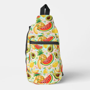 Fresh Summer Fruits Pattern Sling Bag