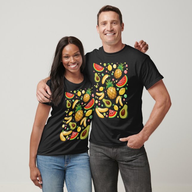 Fresh Summer Fruits Pattern T-Shirt (Unisex)