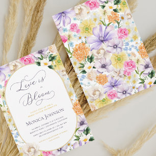 Fresh Summer Garden Love is in Bloom Bridal Shower Invitation
