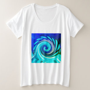 Fresh summer ocean look plus size T-Shirt