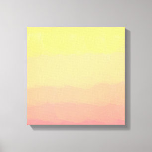 fresh summer sunset orange coral watercolors canvas print