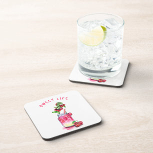 Fresh Sweet Cherry Juice Cool Drink - Summer Party Coaster