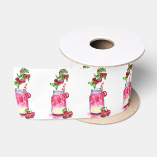 Fresh Sweet Cherry Juice Cool Drink - Summer Party Satin Ribbon