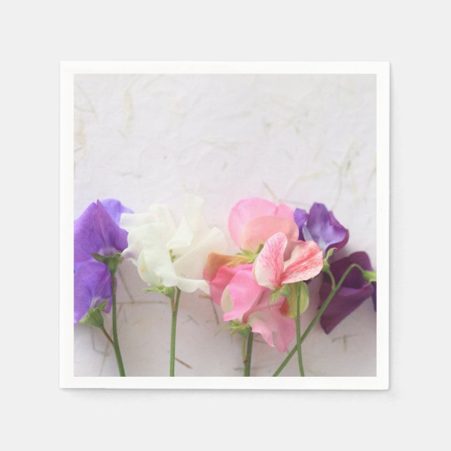 Fresh sweet peas napkin (Front)