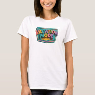 Fresh Teal VACATION MODE Statement Tee