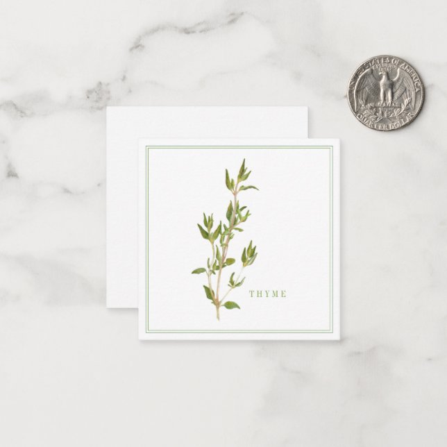 FRESH THYME 2.5" Square Flat Card (Front/Back In Situ)