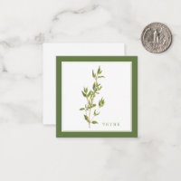 FRESH THYME 2.5" Square Flat Card / Green