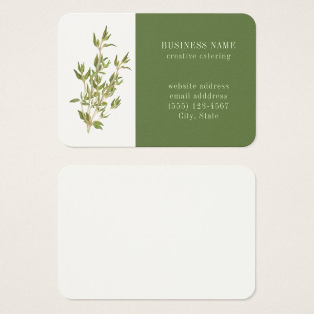 FRESH THYME 3.5x2.5 Business Card II (Front & Back)