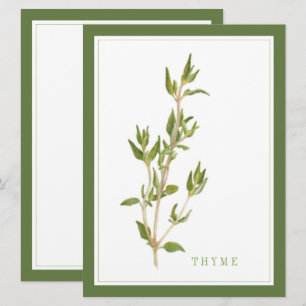 FRESH THYME 6.5x8.75 Flat Card / Green
