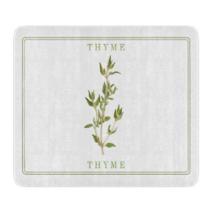 FRESH THYME 6x7 Glass Cutting Board