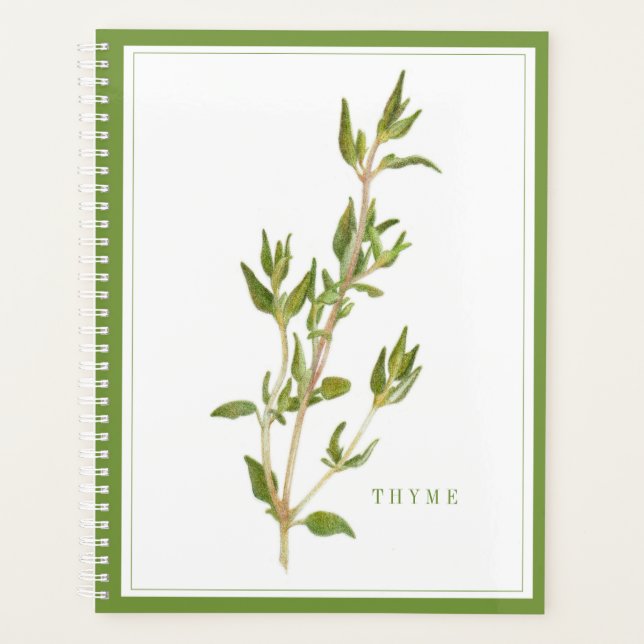 FRESH THYME 8.5x11 Planner / Green (Front)