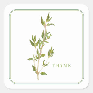 FRESH THYME Small Square Stickers