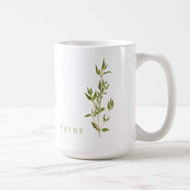 FRESH THYME Tall White Mug (Right)