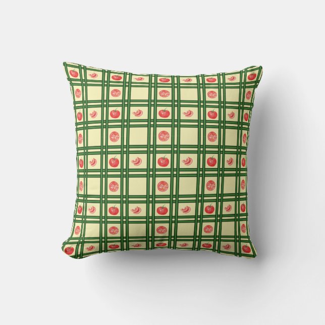 Fresh Tomatoes Gardener Pattern Cushion (Front)