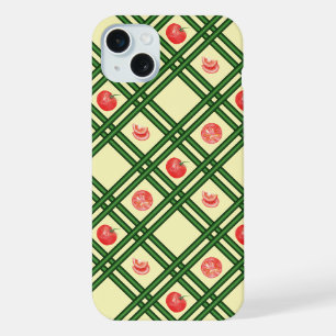 Fresh Tomatoes Gardener Pattern iPhone 15 Plus Case
