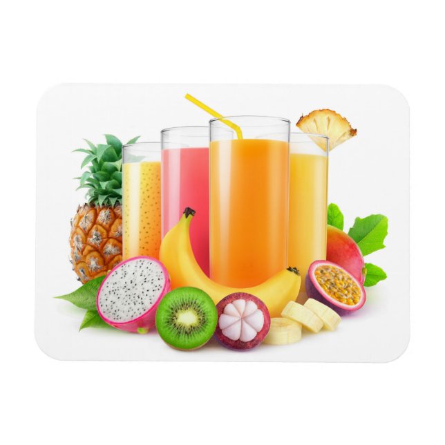 Fresh tropical juices magnet (Horizontal)