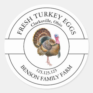 Fresh Turkey Eggs Label