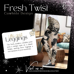 Fresh Twist Cowhide Design Leggings