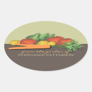 Fresh Vegetable From the Garden Label Sticker